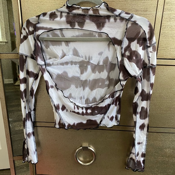 Tie dye mesh crop top - Picture 4 of 4